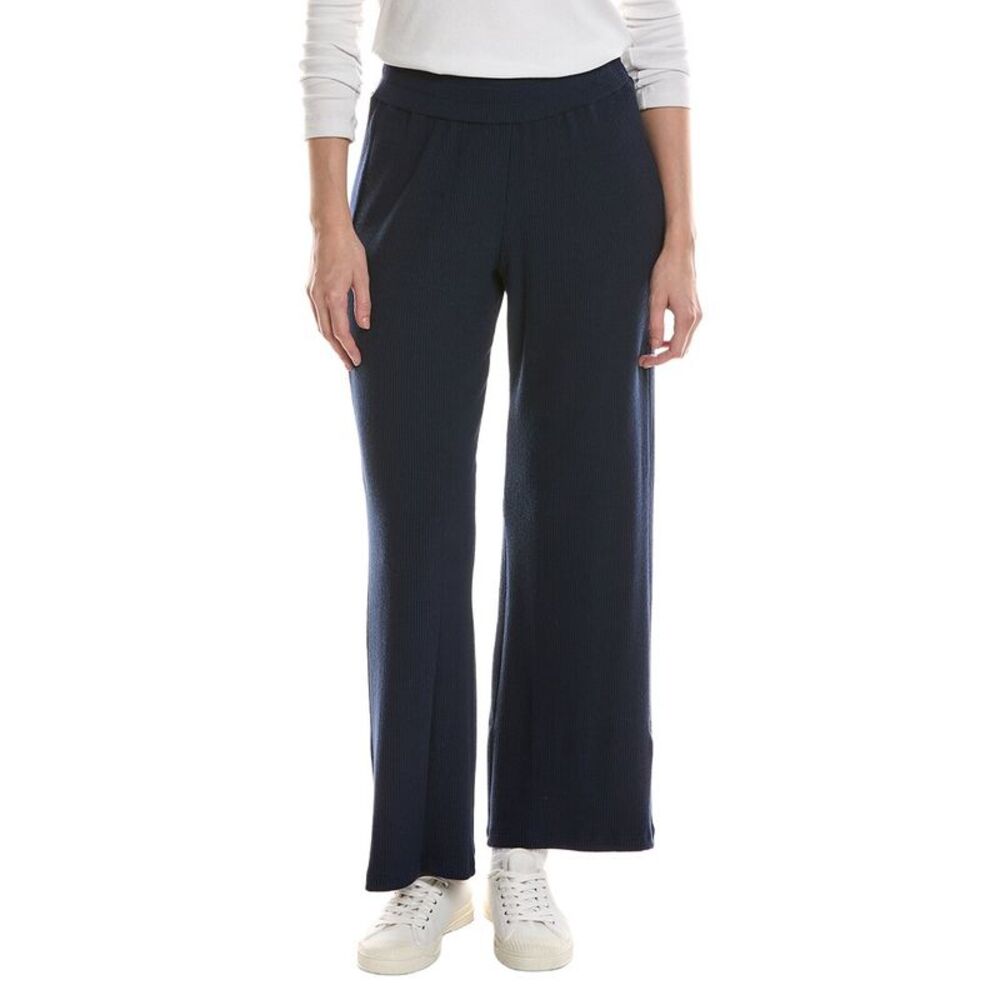 Michael Stars Womens  Leann Straight Rib Pant, Blue